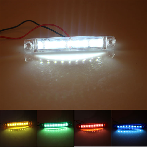 AAT-ML208-9 24V 9 LED Amber Red White Blue Green Waterproof Side Marker Light Truck Trailer Tail Position Indicator Lamp