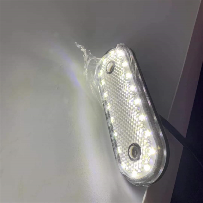 AAT-ML210-20 Luz led para camión, lámpara lateral ámbar, roja y blanca, señal para remolque, 24V, 20 led