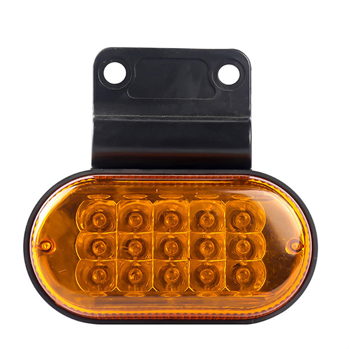 AAT-ML306-15 15LEDs Oval Shape Amber Red White Blue Green LED Side Marker Lights for Trucks Trailers