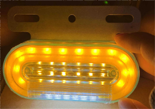 AAT-ML314-12 NEW 24V Light Guide LED Side Marker Warning Clearance Light for Car Truck Trailer Tail Light