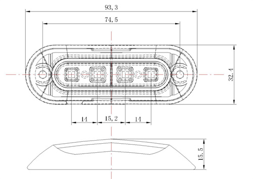 AAT-ML405-4 Truck rear lights 4LED side lights LED brake tail light