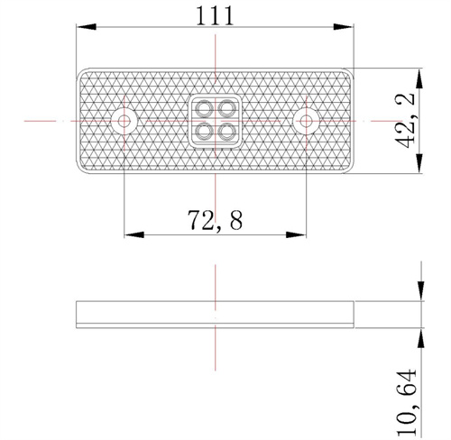 4LED side marker indicator light with bracket