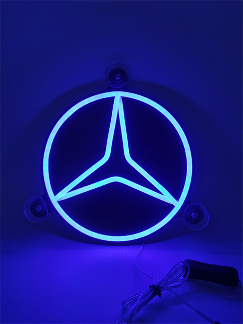 AAT-LZ2525M Automobile accessories capable of being adsorbed on automobile glass and supporting customized three-pointed star LED strip lamp neon atmosphere lamp