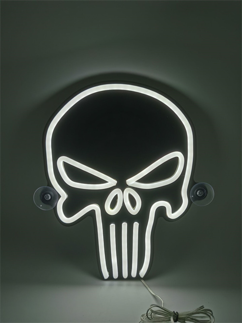 AAT-LZ3022 Automobile accessories capable of being adsorbed on automobile glass and supporting customized skull head LED strip lamp neon atmosphere lamp