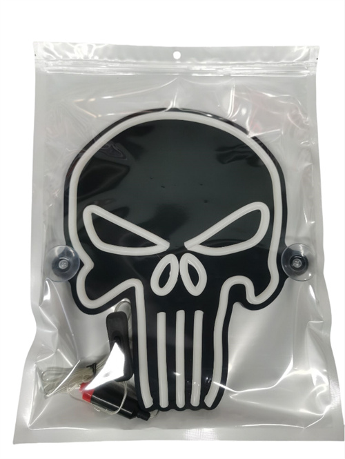 AAT-LZ3022 Automobile accessories capable of being adsorbed on automobile glass and supporting customized skull head LED strip lamp neon atmosphere lamp
