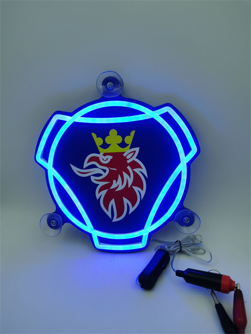 AAT-LZ25235S Automobile accessories that can be adsorbed on automobile glass and support customized blue, yellow and red signs, LED strip lights and neon atmosphere lights.