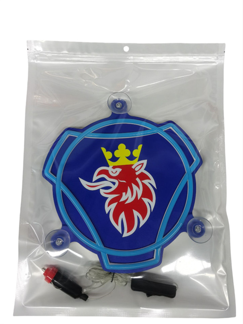 AAT-LZ25235S Automobile accessories that can be adsorbed on automobile glass and support customized blue, yellow and red signs, LED strip lights and neon atmosphere lights.