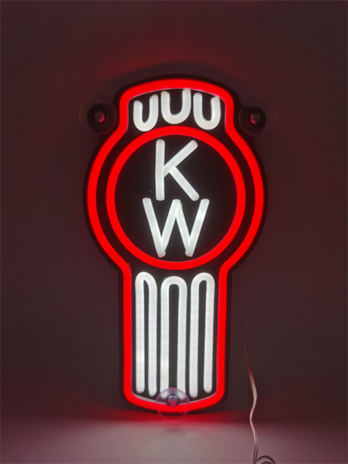 AAT-LZ35194KW Automobile accessories that can be adsorbed on automobile glass and support customized KW logo LED strip lights neon atmosphere lights.