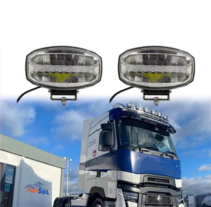 AAT-FL23-02 LED model top square work light fog light color can be amber and white truck fog light two-color work light LED ceiling lamp.