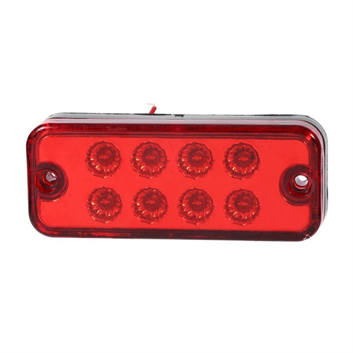 AAT-ML211-8 Luz LED de posición lateral para coche, lámpara impermeable de 12V y 24V, color rojo ámbar, 8 luces LED