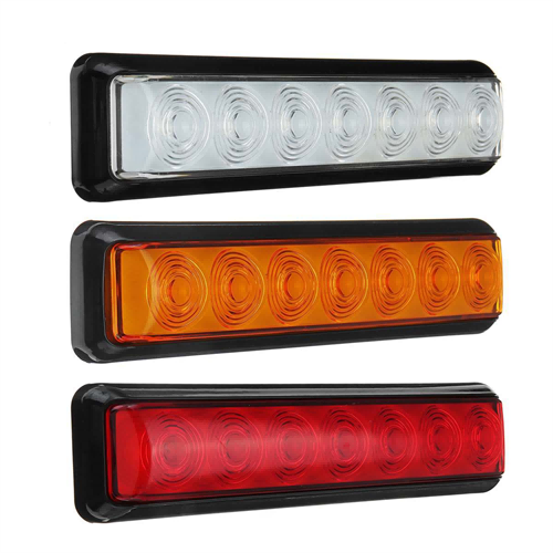 AAT-ML211-7 Luz led trasera de combinación de 12v, 7led, lámparas de marcador lateral para camión, remolque, autobús