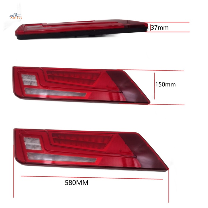 AAT-R5016-OL10-30V LED rear reversing lights, brake lights and turn signals for cars and trucks without bases