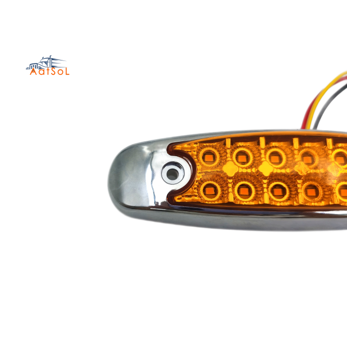AAT-ML608-12TA IP65 Amber 12LED DC Universal LED Clearance Side Marker Truck Light Faro Posterior Lateral Plafon
