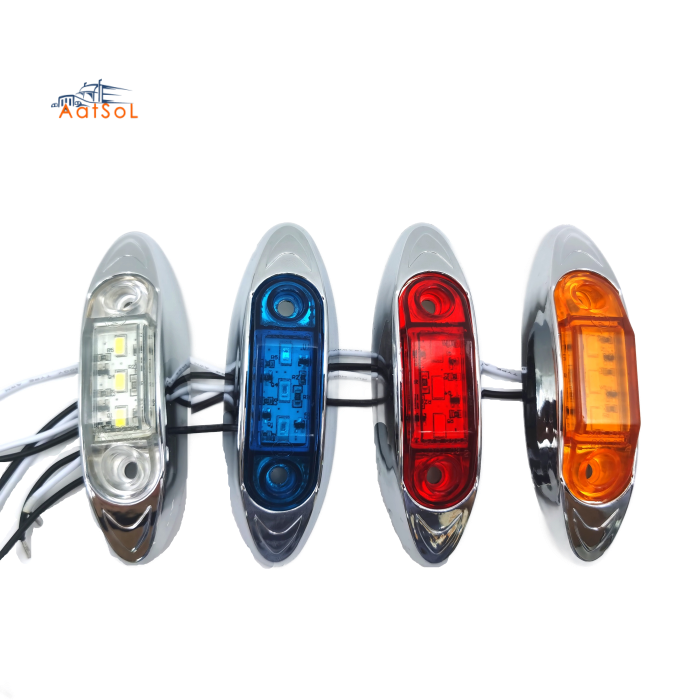 AAT-ML435-3 Farol foco faro plafon cucuya lateral 10-30V 3LED ambar rojo blanco azul verde para camion remolque RV bus