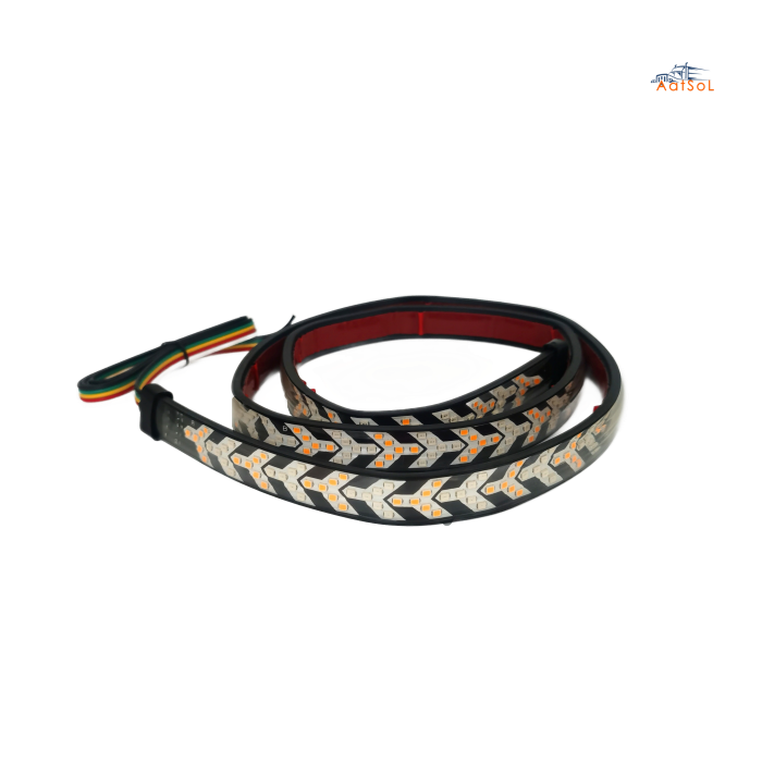 AAT-FB1228-1.2m Two-color double-row water flow step light strip, pickup door warning, flashing light strip, stroboscopic truck emergency