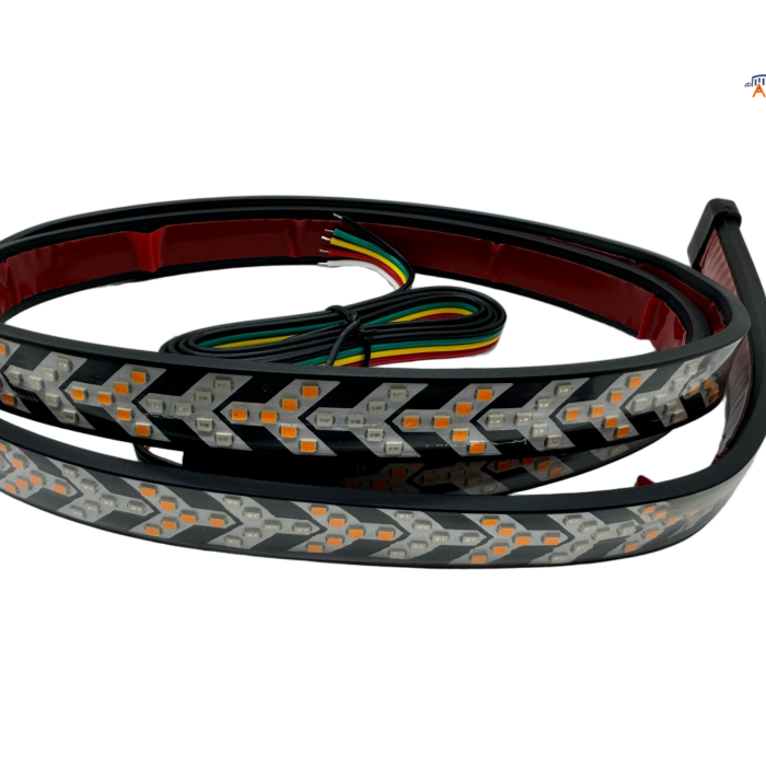 AAT-FB1228-1.2m Two-color double-row water flow step light strip, pickup door warning, flashing light strip, stroboscopic truck emergency
