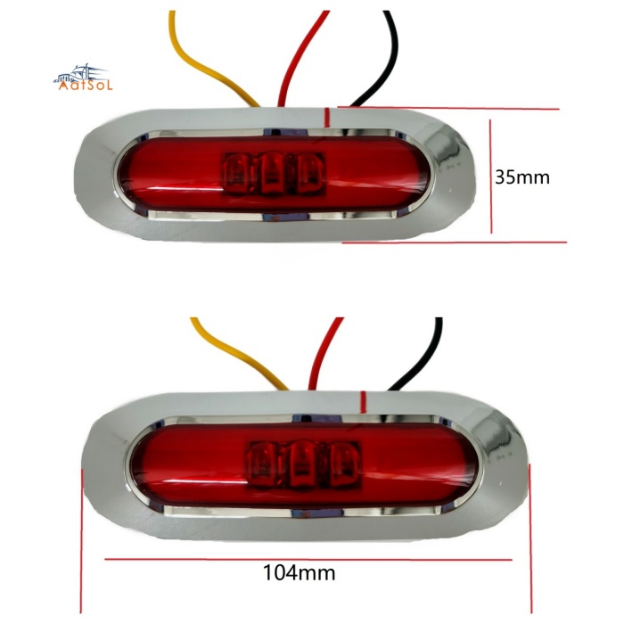 AAT-ML428-9 Truck 5LED strobe light, plastic 10-30V ultra-thin side warning light, stroboscopic light