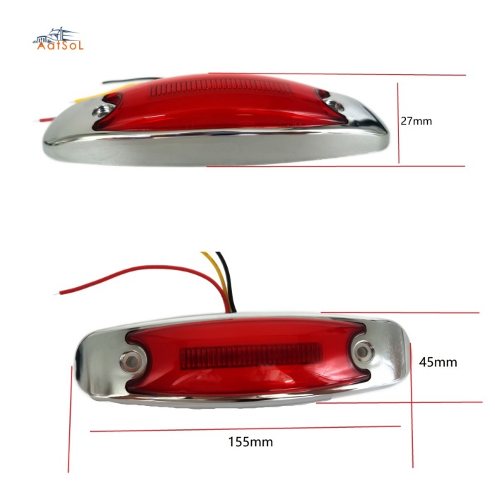 AAT-ML609-16 Truck high-intensity side lights, LED lights, width indicator lights, truck lights, flashing ultra-bright, modified vehicle lights, 10-30V universal