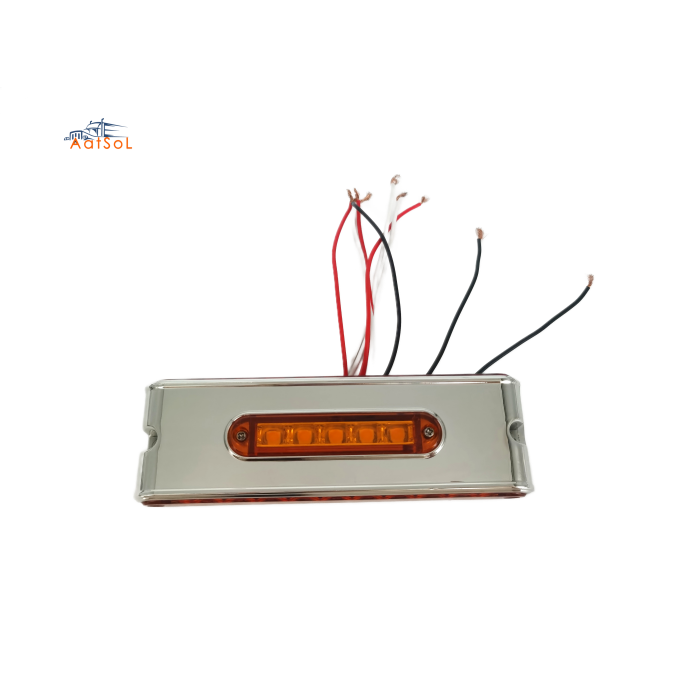 AAT-ML901-25 Red/amber high-power waterproof LED small oval, LED taillights, for trucks, trailers and heavy-duty trucks