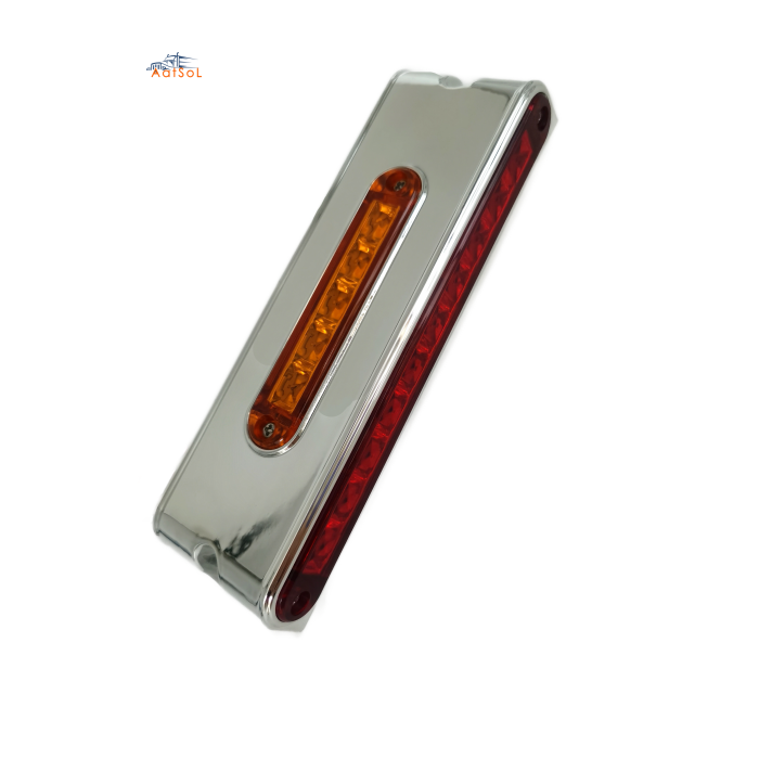 AAT-ML901-25 Red/amber high-power waterproof LED small oval, LED taillights, for trucks, trailers and heavy-duty trucks