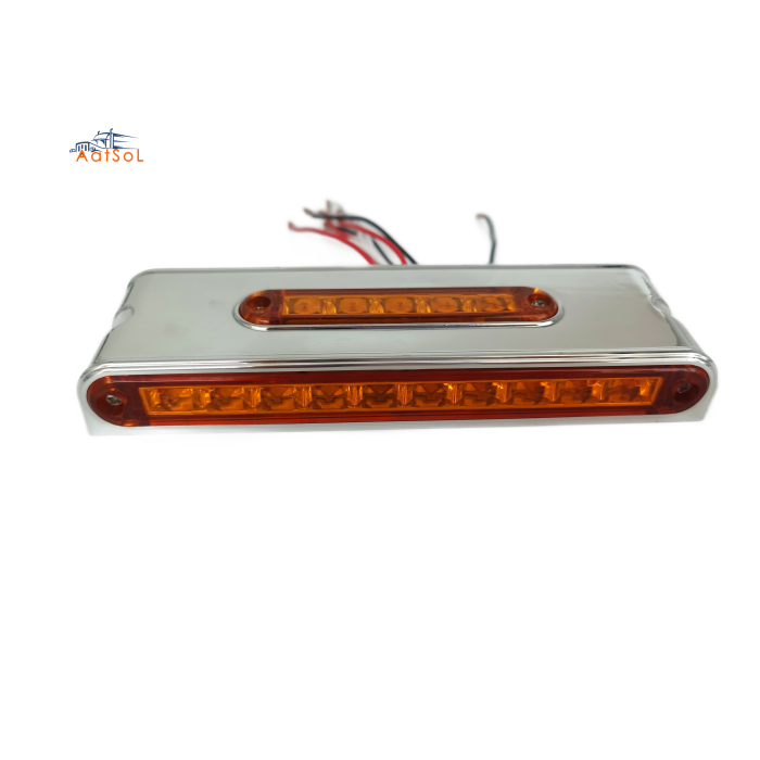 AAT-ML901-25 Red/amber high-power waterproof LED small oval, LED taillights, for trucks, trailers and heavy-duty trucks