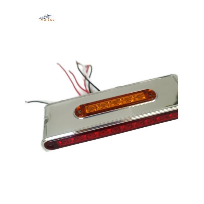 AAT-ML901-25 Red/amber high-power waterproof LED small oval, LED taillights, for trucks, trailers and heavy-duty trucks