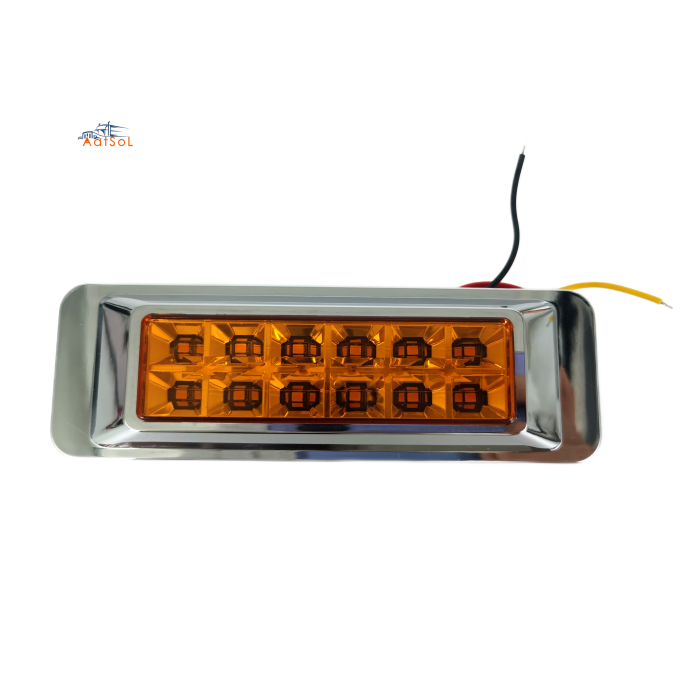 AAT-ML817-12 Farol foco faro plafon cucuya lateral 10-30V 12LED ambar rojo blanco azul verde para camion remolque RV bus Alta baja luz