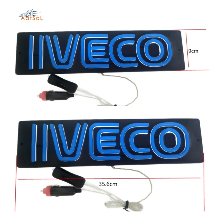 AAT-LZ3569 Neon Light 10-30V Available colors FOR IVECO 35.6*9CM with cigarette lighter