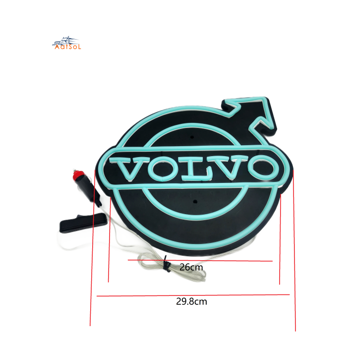 AAT-LZ29826 Neon Light 10-30V Available colors FOR VOLVO 29.8*26CM with cigarette lighter