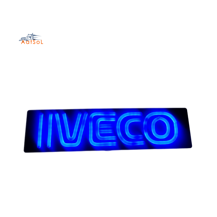 AAT-LZ3569 LUZ NEON LOGO Color disponible  Sirve para IVECO 35.6*9CM  con encendedor de cigarrillos