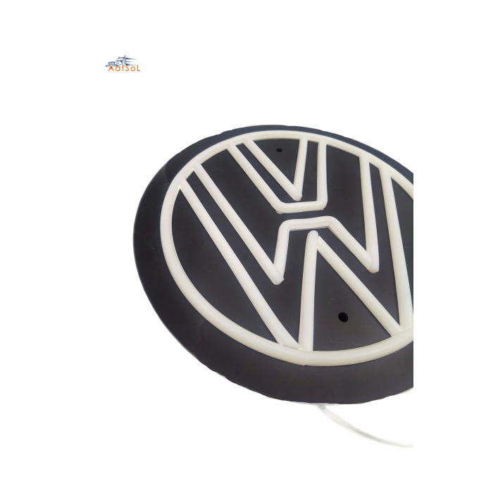AAT-LZ2525VW LUZ NEON LOGO Color disponible  Sirve para VW 25*25CM con encendedor de cigarrillos