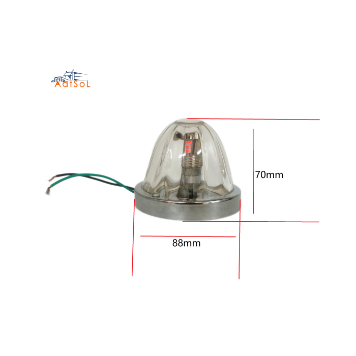 AAT-ML433-15R Luces de Posición Laterales Personalizadas para Decoración Exterior e Interior con Lente de Cristal y Diseño de Sandía de 12V CC para Visera de Camión y Filtro de Aire