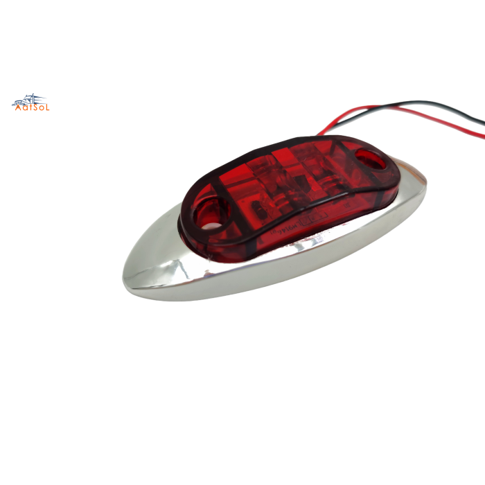 AAT-ML407-2 LED Side Lamp Bus Side Marker Lamp 10-30V Black or Chrome for Truck Trailer Lorry