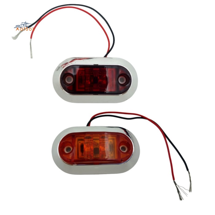 AAT-ML402-2 Truck Decoration Low Power Universal 2LED 10-30V 1W LED Side Marker Light for Truck Car Trailer Motorcycle