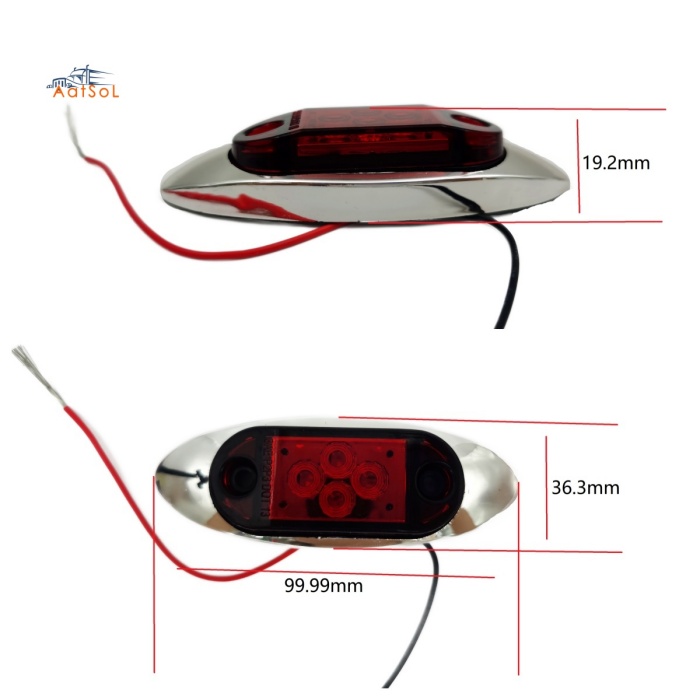 AAT-ML408-4 Universal Auto Body Lamps Small Size Iron Plate Side Lamps Durable Position LED Lights