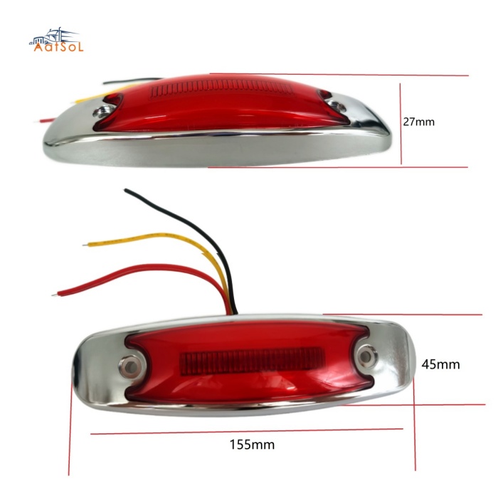 AAT-ML609-16 Truck high-intensity side lights, LED lights, width indicator lights, truck lights, flashing ultra-bright, modified vehicle lights, 10-30V universal