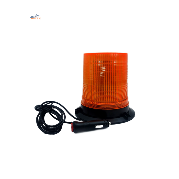 AAT-LED-012 DC9-48V 5730 LED Blue Rotary Warning Lamp Blue Amber Beacons LED Strobe Flash Heavy Duty Vehicle with Aluminum Base Glue PC