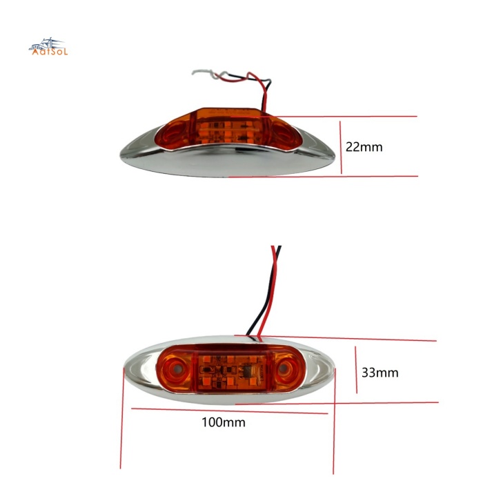 AAT-ML409-6 New 6LED Side Marker Light Clearance Lamp Car Truck Trailer Side Marker Indicator Blinker Signal Light Lamp