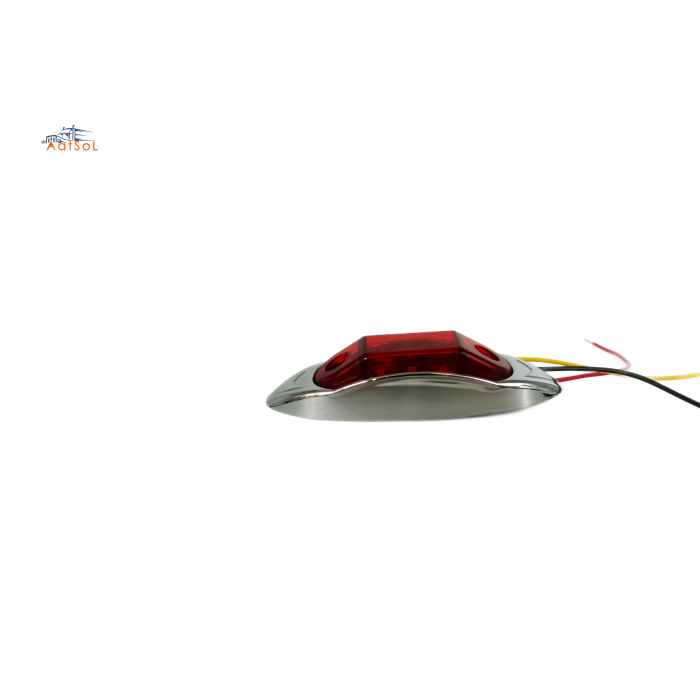 AAT-ML427-6 Side LED Marker Light for Truck and Trailer Clearance Light Red 10-30V 6LED Strobing Auto Marker Lamp