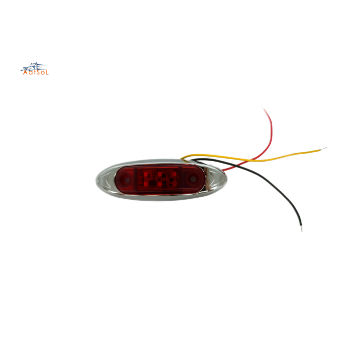 AAT-ML427-6 Side LED Marker Light for Truck and Trailer Clearance Light Red 10-30V 6LED Strobing Auto Marker Lamp