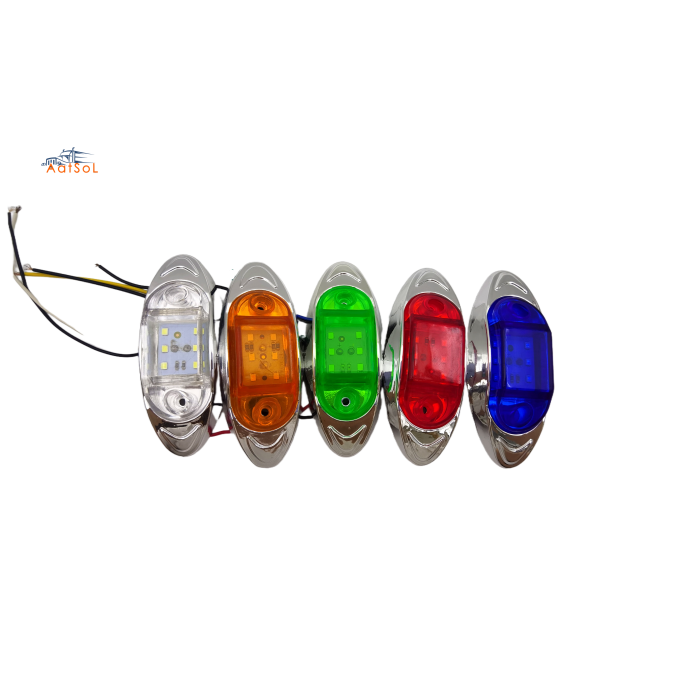 AAT-ML434-6 Side LED Marker Light for Truck and Trailer Clearance Light Red 10-30V 6LED  Auto Marker Lamp