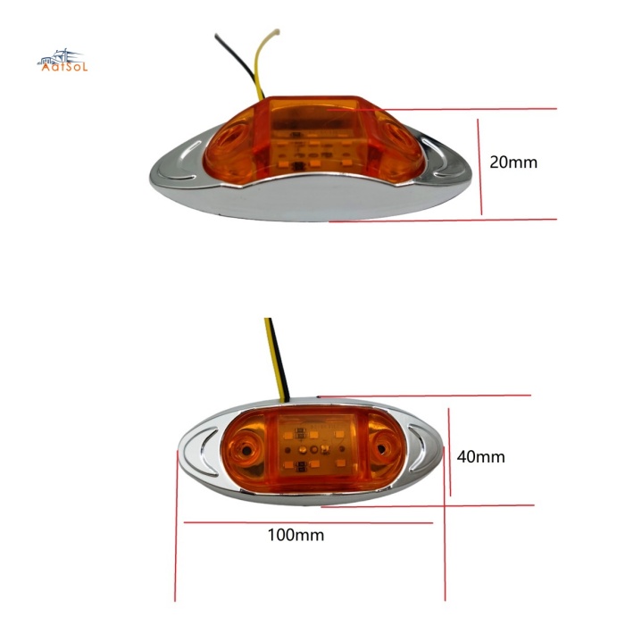 AAT-ML434-6 Side LED Marker Light for Truck and Trailer Clearance Light Red 10-30V 6LED  Auto Marker Lamp