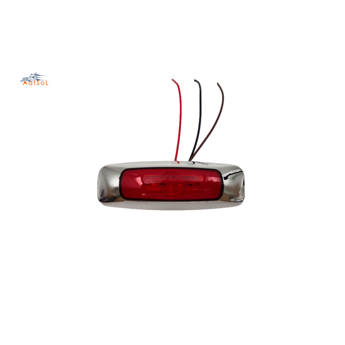 AAT-ML620-9 Side LED Marker Light for Truck and Trailer Clearance Light Red 10-30V 6LED Strobing Auto Marker Lamp