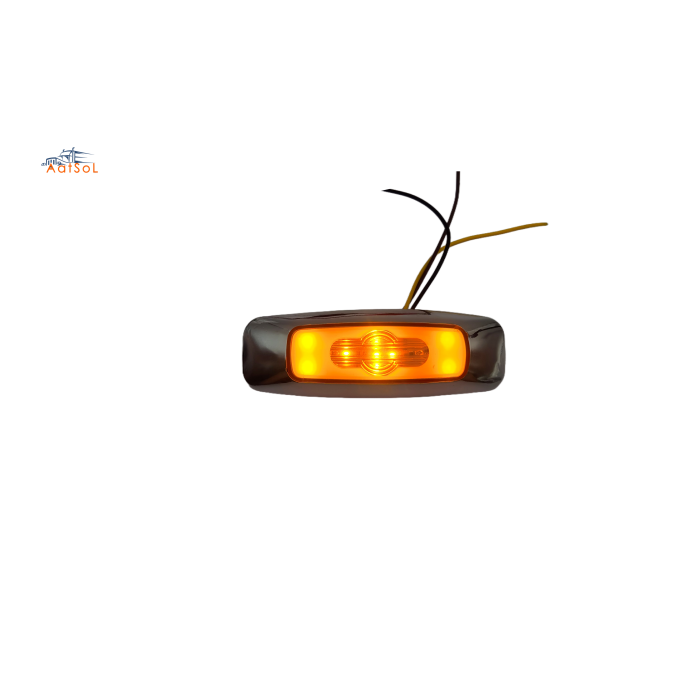 AAT-ML620-9 Side LED Marker Light for Truck and Trailer Clearance Light Red 10-30V 6LED Strobing Auto Marker Lamp