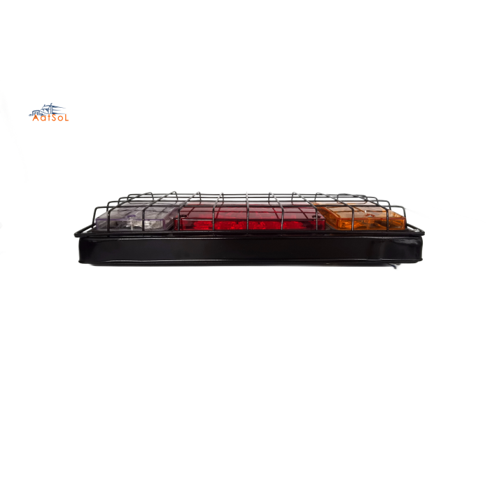 AAT-R1002-40 High-Quality Bright LED Truck Tail Light Black Metal Back Cover 40 Bead Metal Grid Car Customize Tail Lights