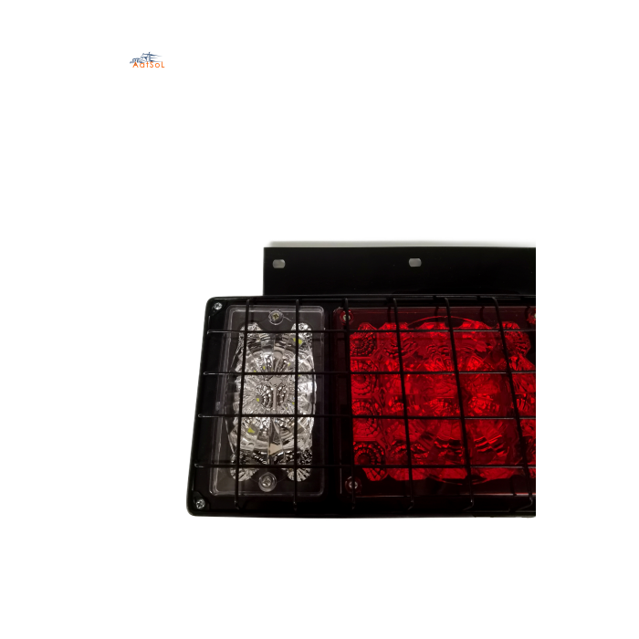 AAT-R1002-40 High-Quality Bright LED Truck Tail Light Black Metal Back Cover 40 Bead Metal Grid Car Customize Tail Lights