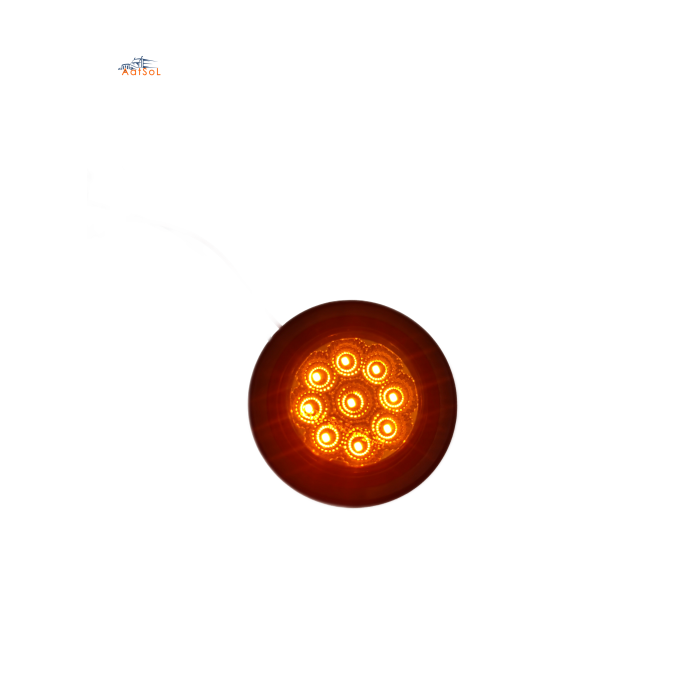 AAT-ML704-9 2024 nuevo producto 10-30V camión remolde de 2 pulgadas redondo señal de advertencia LED LED luz lateral LED con cables de enchufe