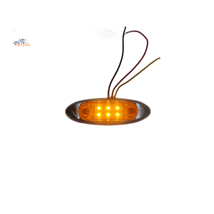 AAT-ML427-6 Farol foco faro plafon cucuya lateral 10-30V 6LED ambar rojo blanco azul verde para camion remolque RV bus