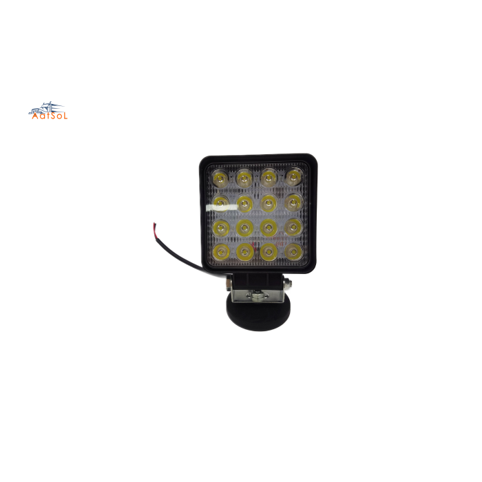 AAT-4048A1-50mmB Luz de trabajo LED cuadrada de 48 W de alto brillo para remolque, tractor, camión todoterreno, luz antiniebla para automóvil