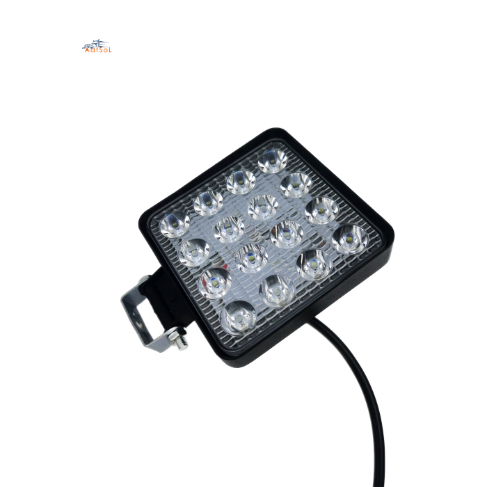 AAT-4048A1-26mm Luz de trabajo LED cuadrada de 48 W de alto brillo para remolque, tractor, camión todoterreno, luz antiniebla para automóvil
